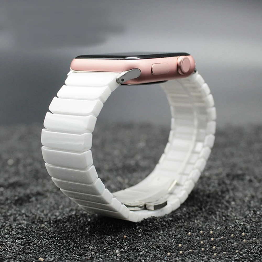 High-end Ceramic Strap For Apple Watch Band Ultra 2 9 8 7 49mm 41mm 45mm Watchband Bracelet iWatch Series SE 6 5 44/40 Wristband