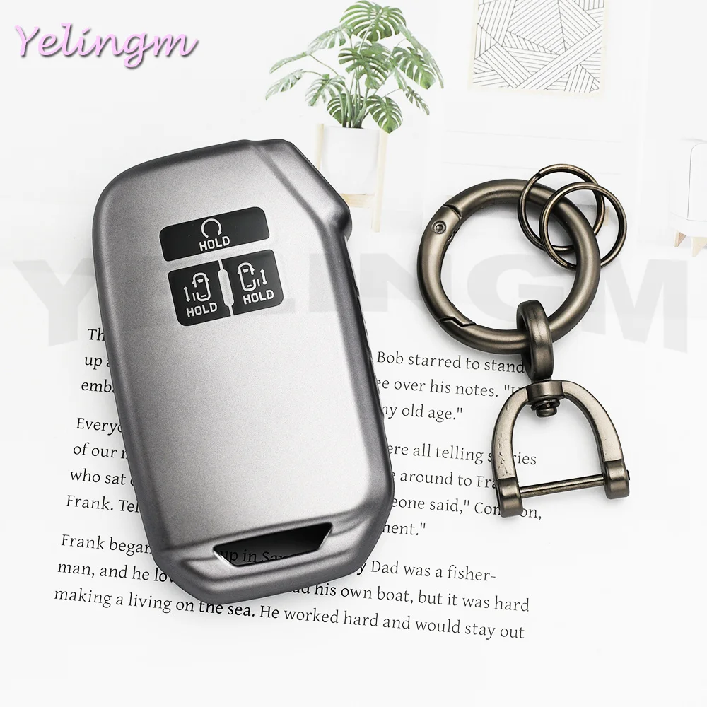 TPU Car Key Case Cover Shell for Kia Carnival Four 4th Generation Carnival 2021 2022 Sedona Carnival 7 Button Keychain Keyring