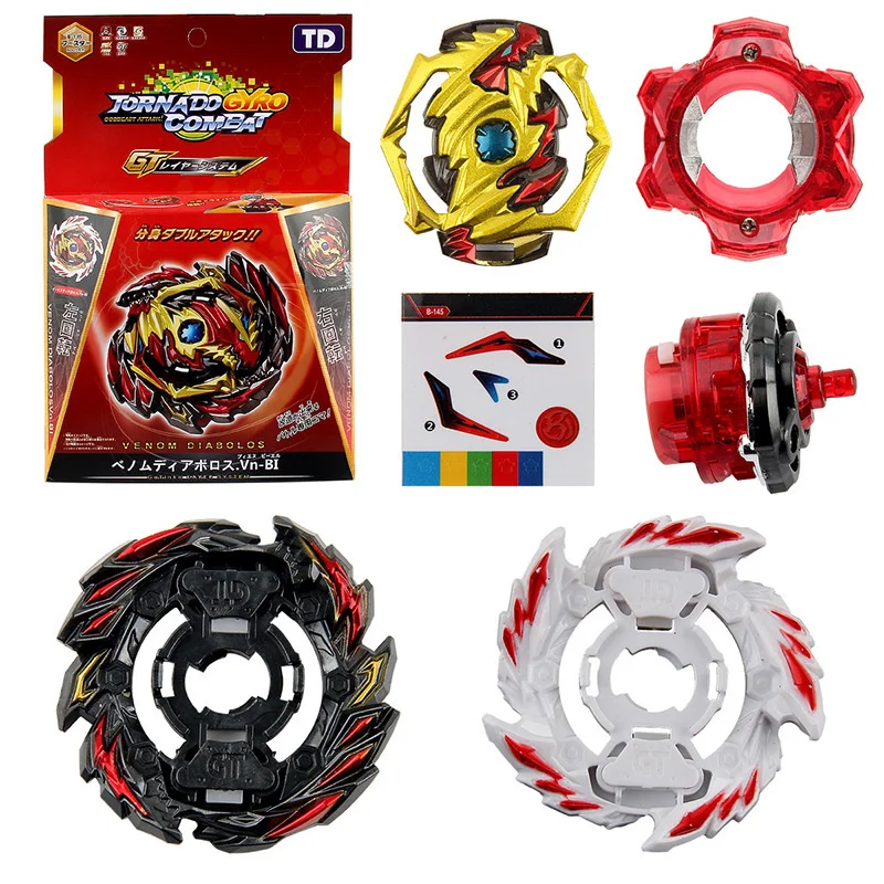 Burst Booster B-145 DX Starter Venom Diaboros.Vn.Bl With Ripcord Launcher Set Spinning Top Gyro Kids Toys For Children