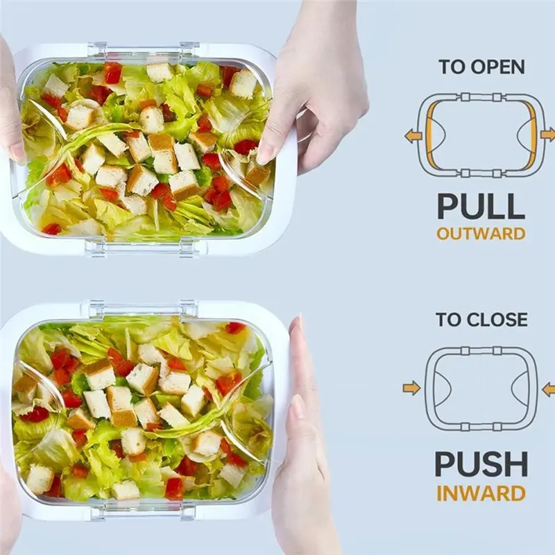 WORTHOWN-3 Pcs For Lunch Meat Storage Containers For Fridge, Airtight Lids& Stackable Refrigerator Organizers