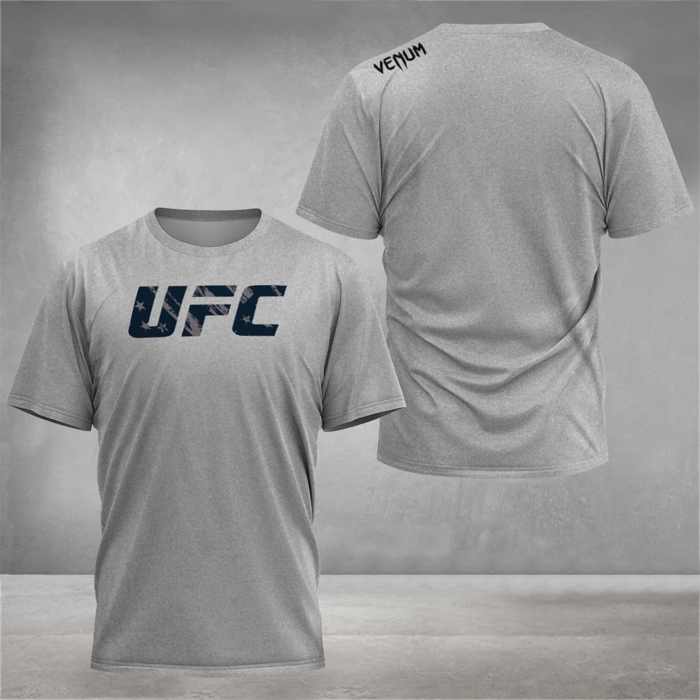 2024 Summer Casual Men's Clothing Breathable Quick-drying Sports Boxing T-shirt Gym Fitness Workout Short Sleeve Muscle T Shirt