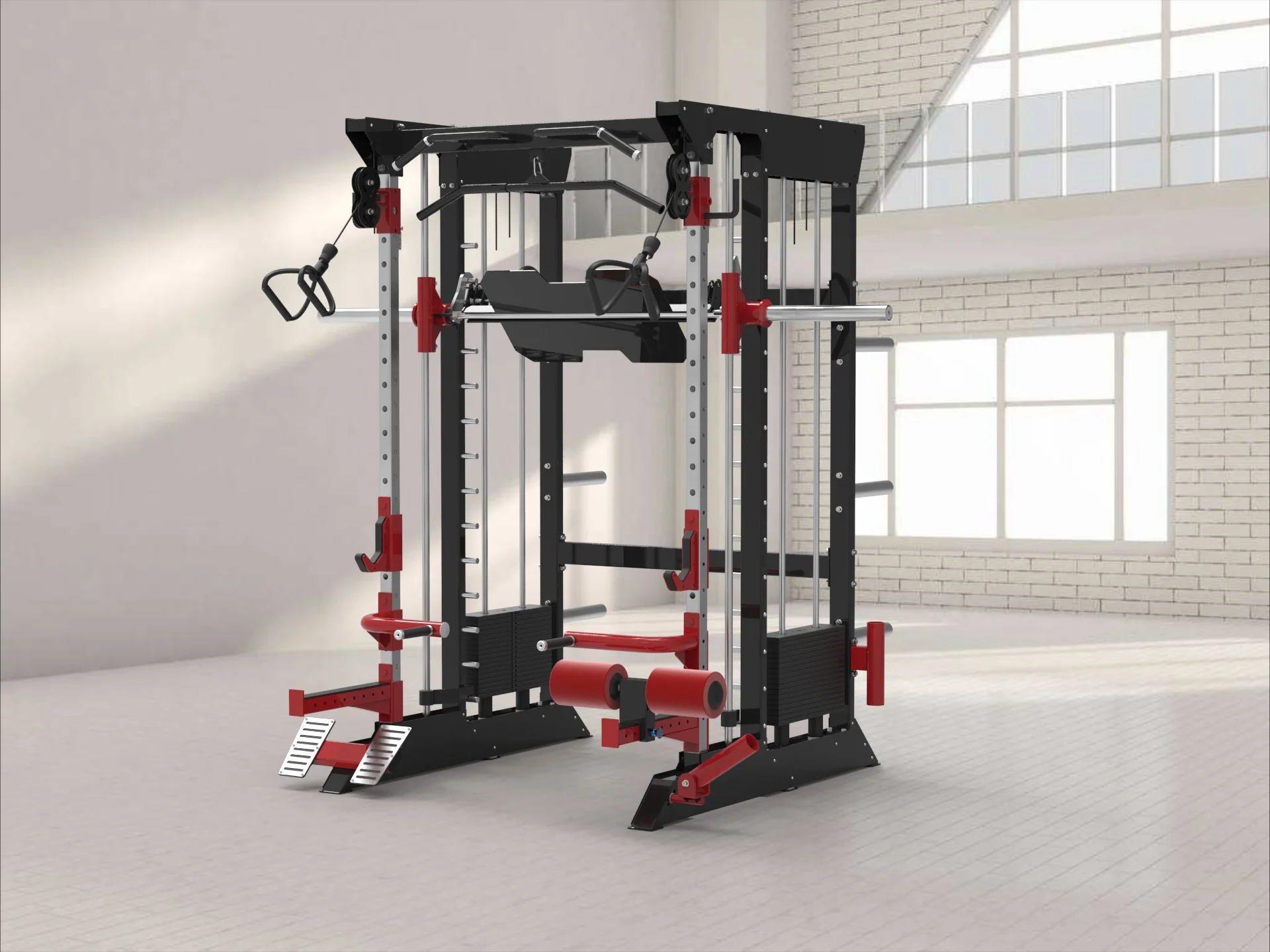 Multi-Pulley Power Cage All-in-One Comprehensive Fitness Trainer