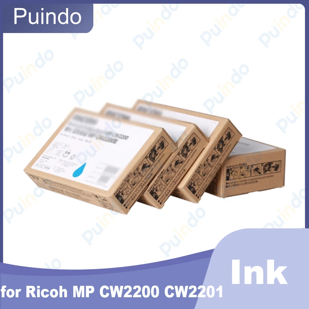 1Set Original CMYK Oil Based Ink with Chip for Ricoh MP CW2200 CW2201 Wide Format Color Plotter