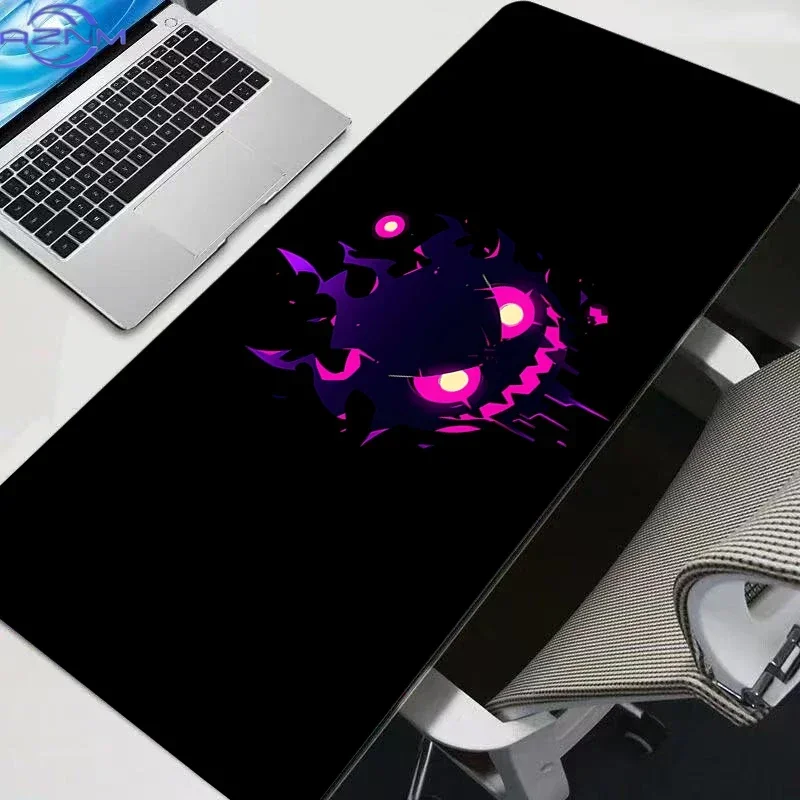 Pokemon Pikachu Gengar Mouse Pad Large Rubber PC Computer Gaming Accessories Mousepad Desk Mat Locking Edge Gamer Carpet