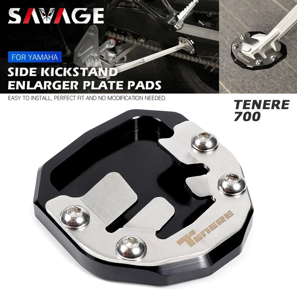 Side Kickstand Extension Plate For YAMAHA Tenere 700 World Raid XTZ 700/690 Rally T7 Motorcycle Stand Enlarger Support Foot Pad