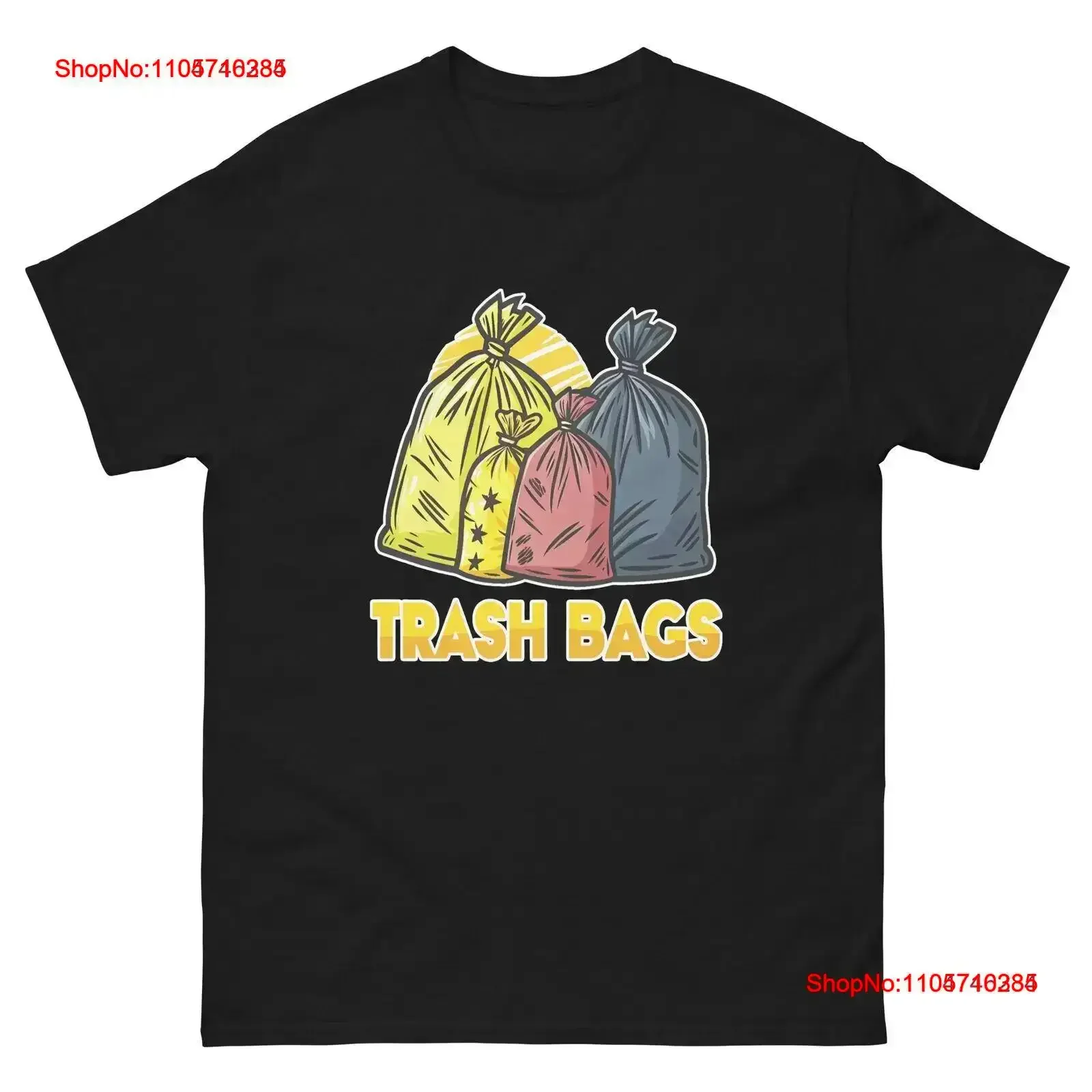 Trash Bags Party Supplies Items Birthday Event T Shirt vintage Washed streetwear graphic designer clothes Stylish fashion Soft