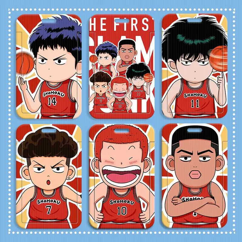 Slam Dunk anime kawaii peripheral Sakuragi Hanamichi Rukawa Maple slide card holder bus card ID protective cover gift wholesale