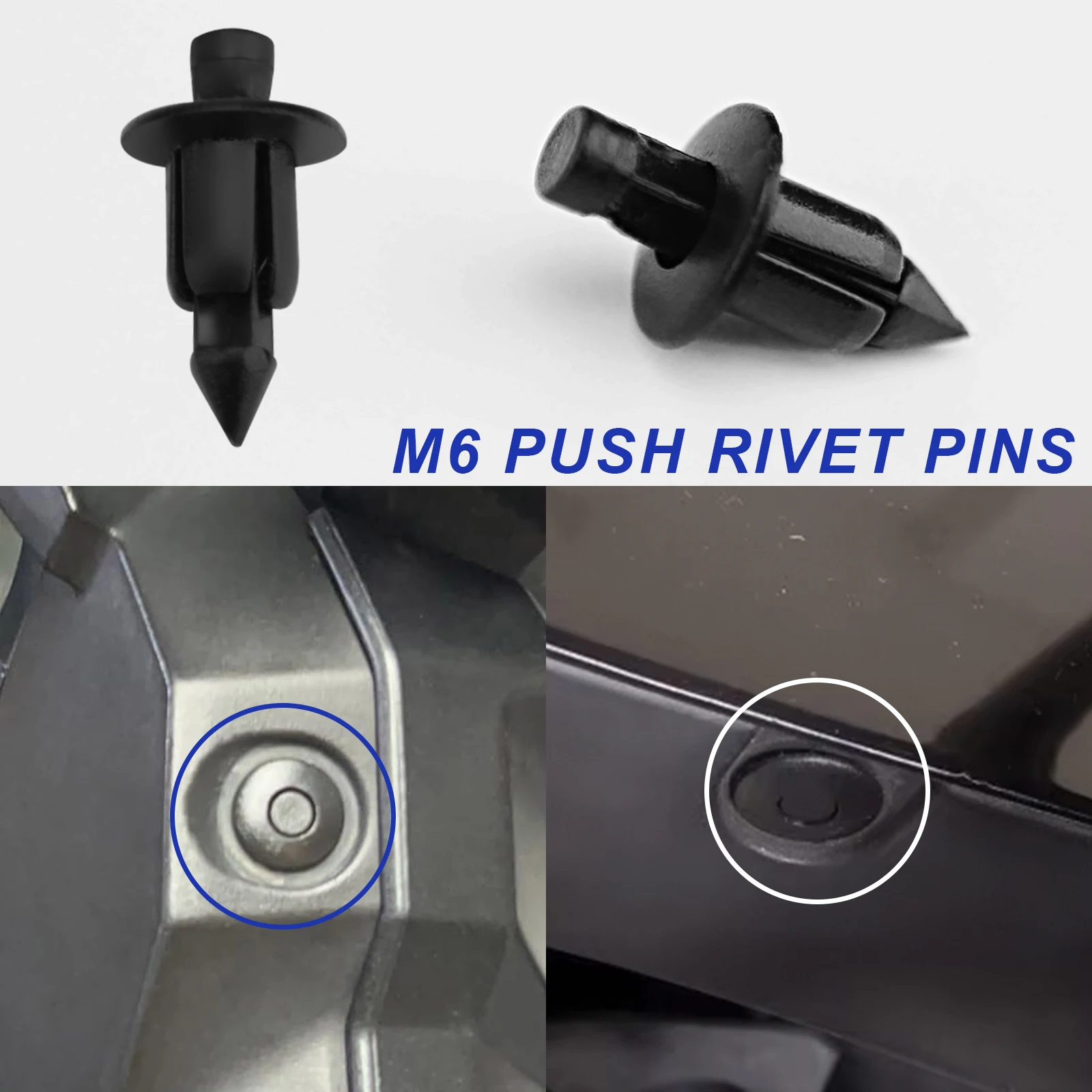 Clips de garde-boue RiSALE UTV RL pour moto, clips de garde-boue M6 M7 M8, goupille de poussée 7661855, attache de retenue pour ycine, Honda Kawasaki Suzuki Yamaha, agglomx