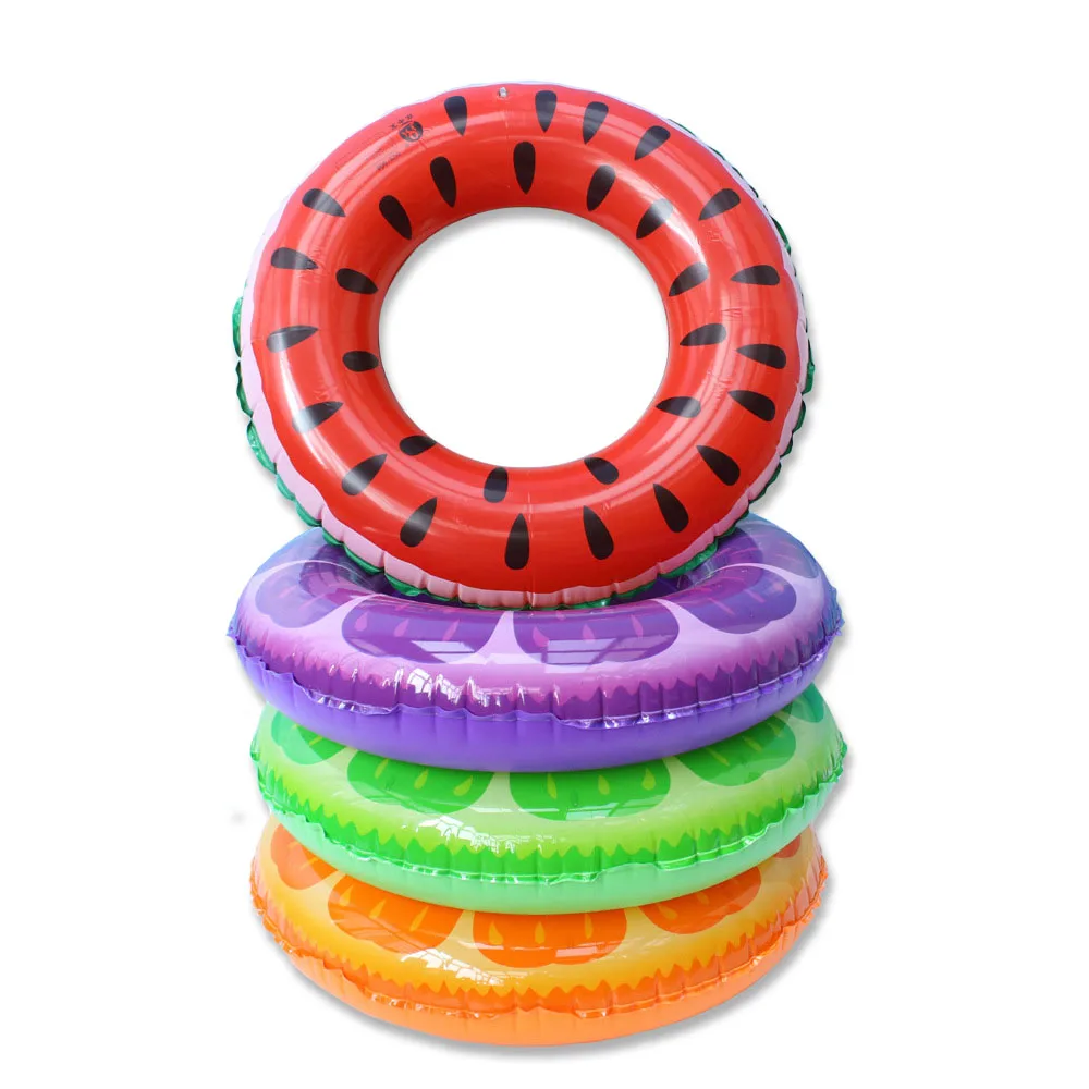 

New Color Fruit Pvc Inflatable Floating Swimming Ring Adult Thickened Orange Watermelon Child Swim Ring Inflatable Toys