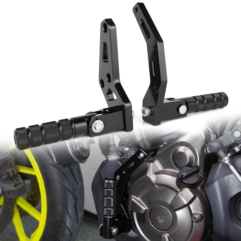 

For Yamaha FZ-07 MT-07 2014-2020 Tenere 700 XSR700 2018-2024 Motorcycle Rider Foot Pegs Foldable Footrest Kit Highway Peg Mounts