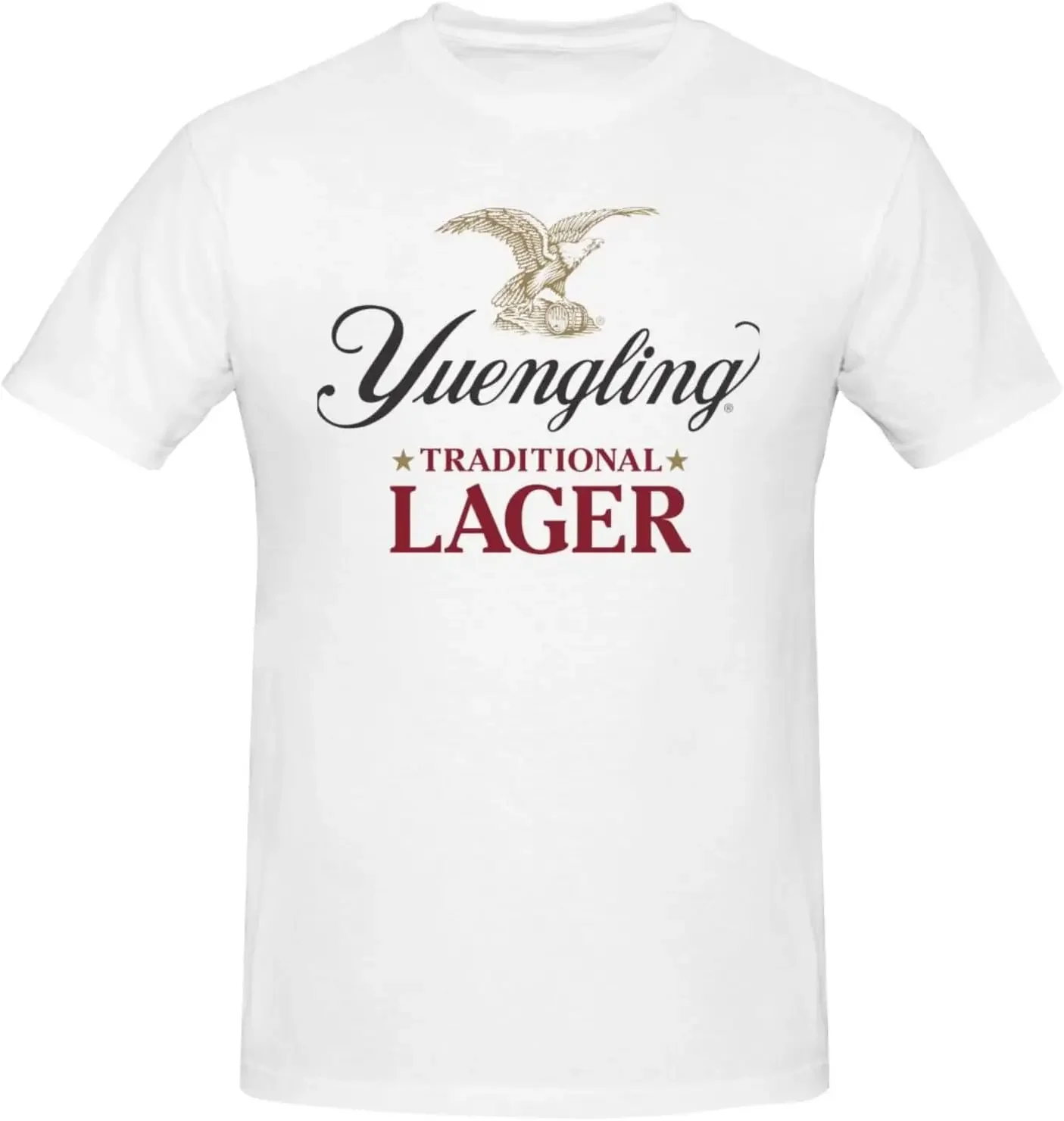 Yuenglings Men's Classic Unisex Cotton T-Shirt for Men & Women, Classic Tee White