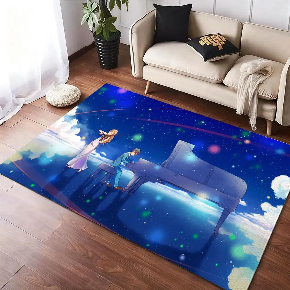

Your Cartoon Lie in A-Aprils Floor Mat Soft Thickened Non-Slip Door Mat for Living Room Home Decor Flannel Rugs