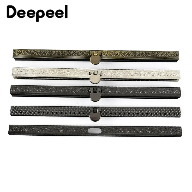 2-5Pcs Deepeel 19cm Metal Embossed Bag Lock Clutch Coin Purse Frame Bags Clasp Sewing Hardware Wallet Accessories HandBag Parts