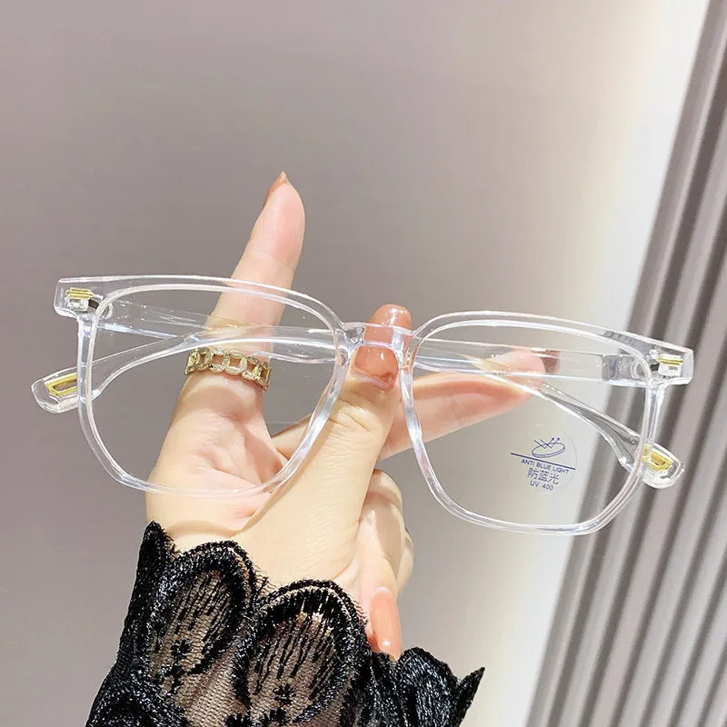 Fashion Oversized Myopia Glasses for Men Women Anti-blue Ray Sqaure Frame Eyewear Luxury New Near Sight Glasses with Diopters