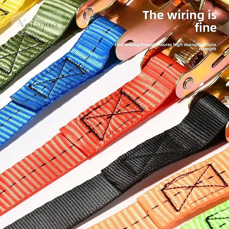 Ratchet Cargo Tie Down Straps Tensioner Rope for Freight Fixed Tightener Luggage Goods Transportation Outdoor Camping