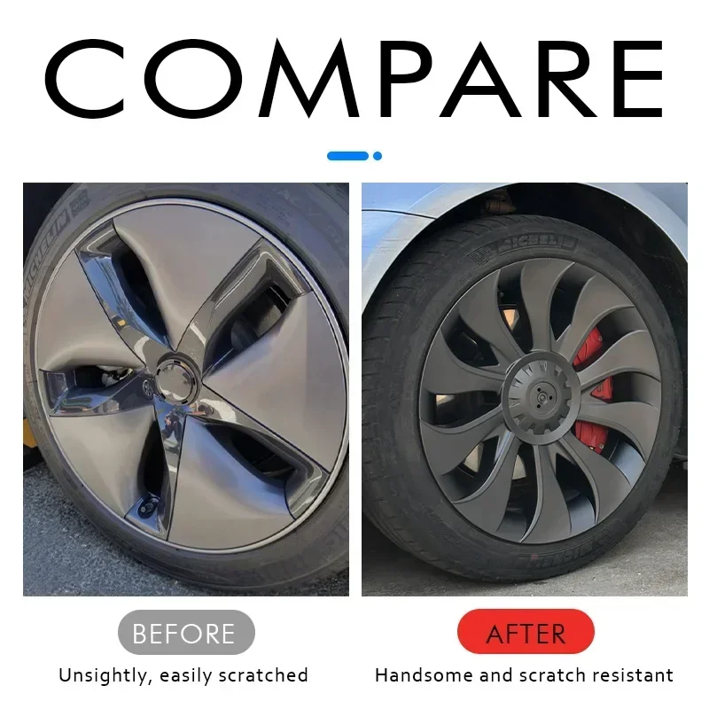 4PCS Hub Cap Car Replacement Wheel Cap Performance Automobile Hubcap Full Cover Accessories For Tesla Model 3 18 Inch 2020-2023