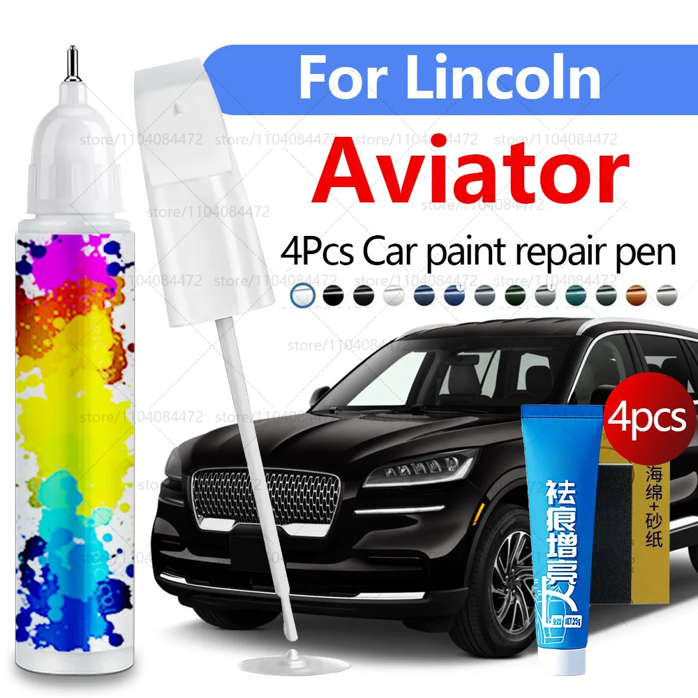 Car Paint Repair Pen For 2020-2025 Lincoln Aviator Paint Scratch Repair Accessories 4PCS Black TAHC White Red R3 Blue KR
