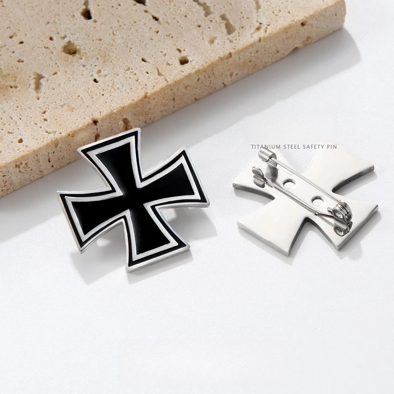 شارة مكررة من الصليب الحديدي الألماني من الدرجة الأولى ملحقات عتيقة بروسية شارة بدبوس متقاطعة ملحق تذكاري #1