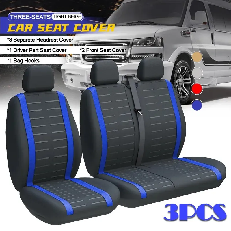 Universal 2+1 Truck Seat Covers Protective Seat For ducato van For Gazelle 3302 For Peugeot boxers For Kia Rio 2009 For VW T4