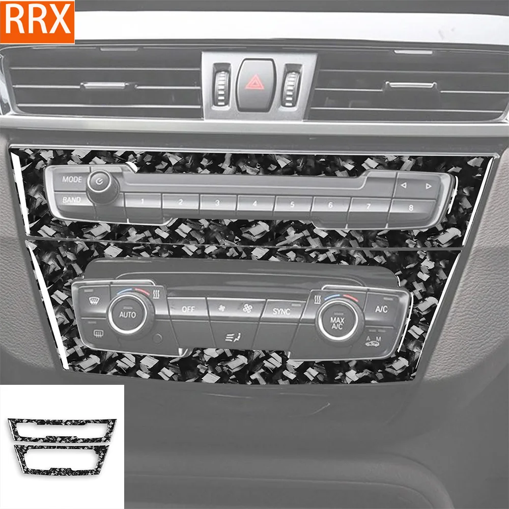 

For BMW X1 F48 X2 F39 2016-2021 Center AC Radio Control Panel Cover Tuning Forged Carbon Fiber Sticker Car Interior Accessorie