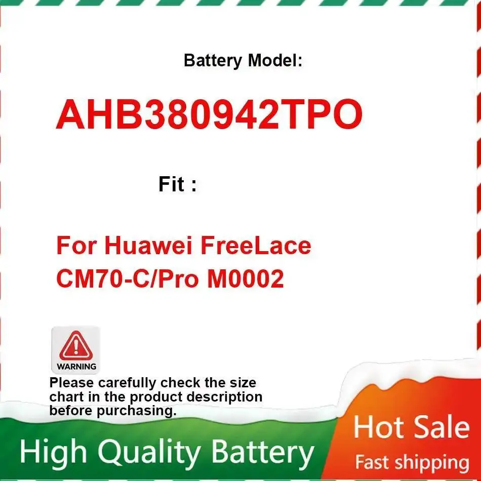 

Беспроводные Bluetooth-наушники с аккумулятором AHB380942TPO 120 мАч для Huawei Freelace CM70-C Pro M0002, гарнитура