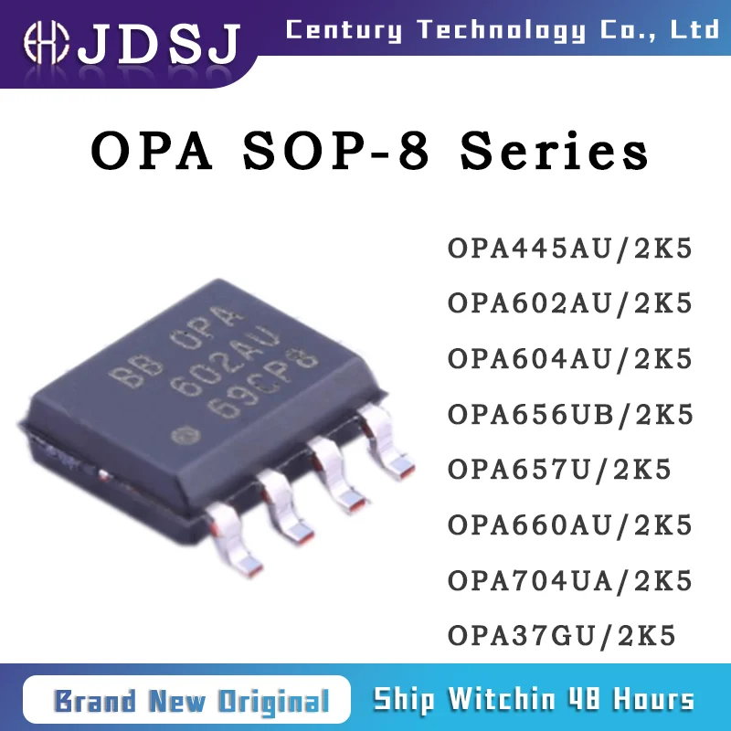 5PCS OPA445AU/2K5 OPA602AU OPA604AU OPA656UB OPA657U OPA660AU OPA704UA OPA37GU 2K5 SOP-8 Brand New Original IC Chip