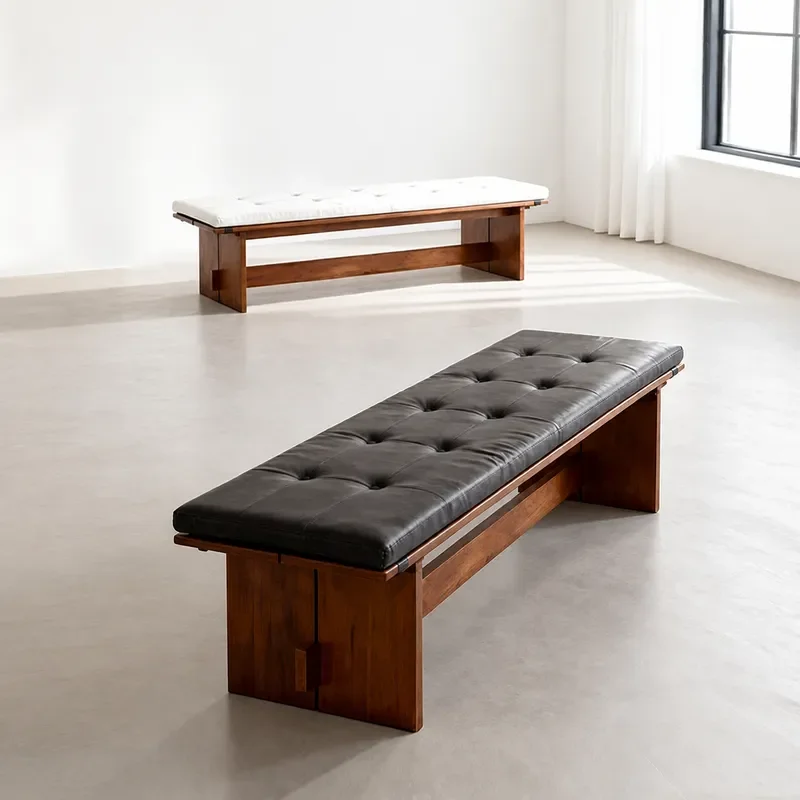 Modern Simple Bedroom Bedside Stool Living Room Sofa Bench Balsa Wood Shoe Changing Seat Minimalist Home Furniture Entryway