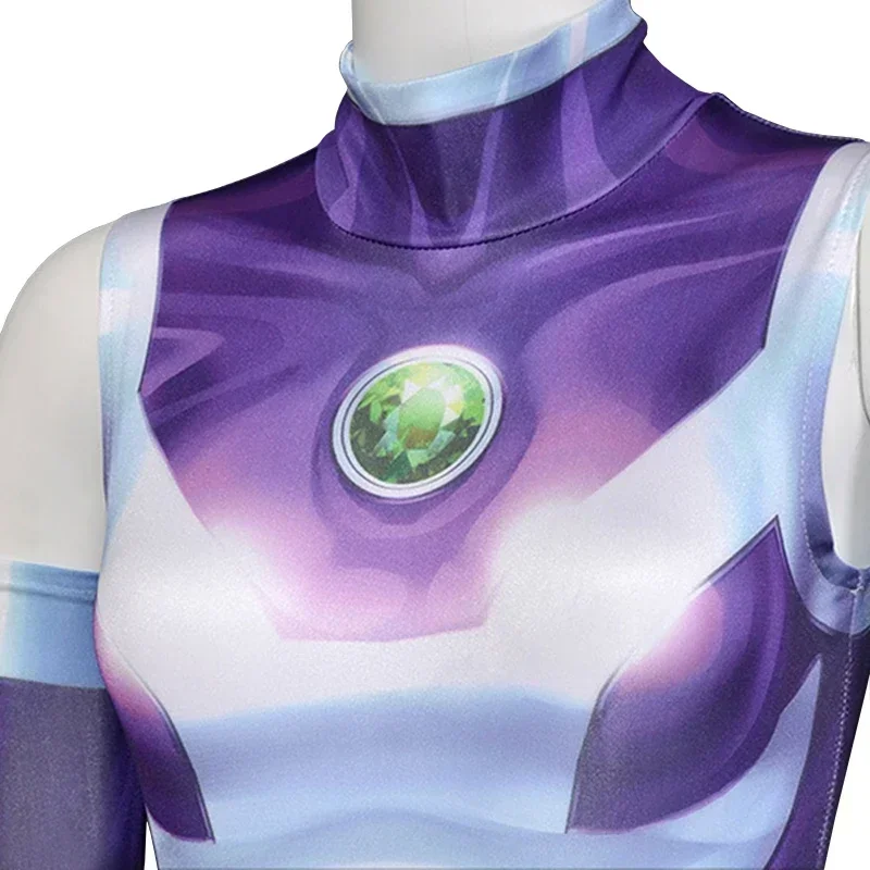 Costume de cosplay Starfire Koriand'r pour femmes, costume de batterie Zentai, olympiques de fête d'Halloween, combinaison de héros Smile Titans, adolescents Aldu