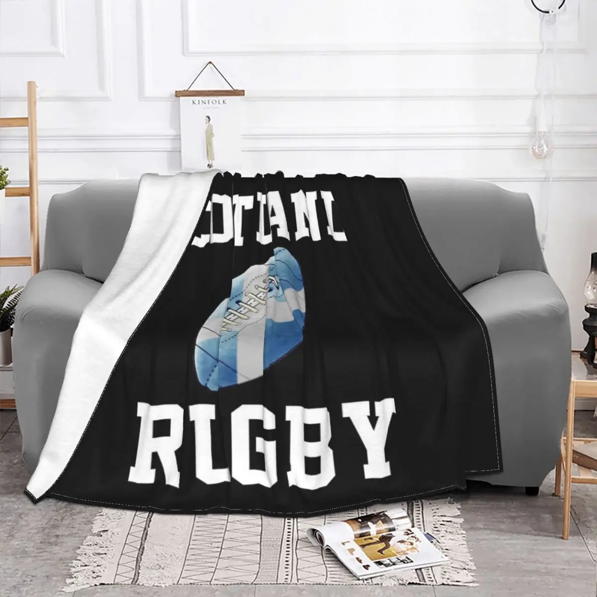 Scotland Rugby Plush Knee Blanket Winter Blankets Winter Warm Blanket Throw Blanket