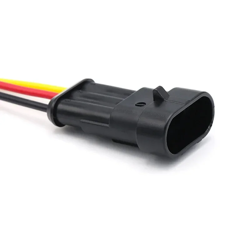 5/20/100 conjuntos amp 1p 2p 3p 4p 5p 6p à prova dwaterproof água conector automático macho fêmea plug com 15cm 18awg cabo de fio hid chicote para