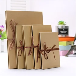 1Pcs 6/8Inch Folding DIY Photo Album Hand Made Hardcover A4 Paste Type Kraft Paper Wedding Anniversary Scrapbook Photo Album