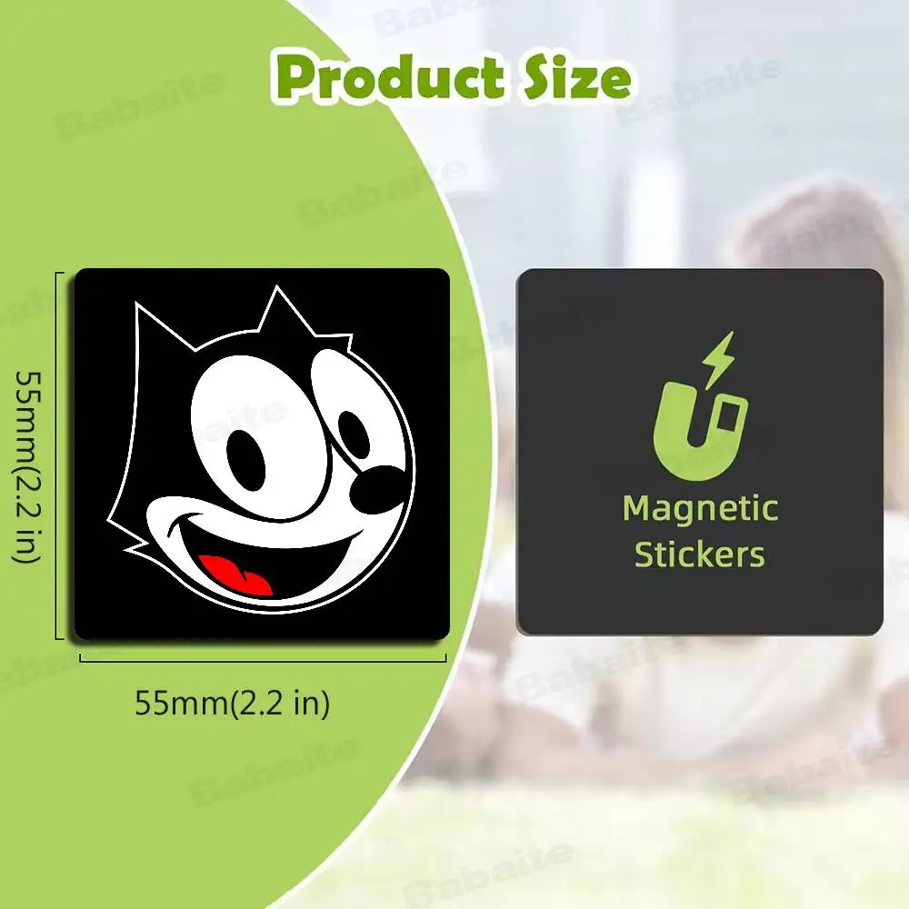 F-Felix Cartoon The C-Cat 1pc Fridge Magnet Personalized Magnetic Durable Plastic Square Picture Surface Fridge Magnets