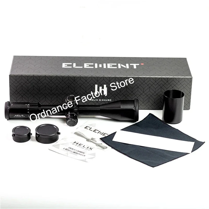 ELEMENT Optics HELIX 6-24X50 FFP First Focal Plane Riflescope w/ Zerostop 30mm Tube APR-2D MRAD Reticle Rifle Scope Sight