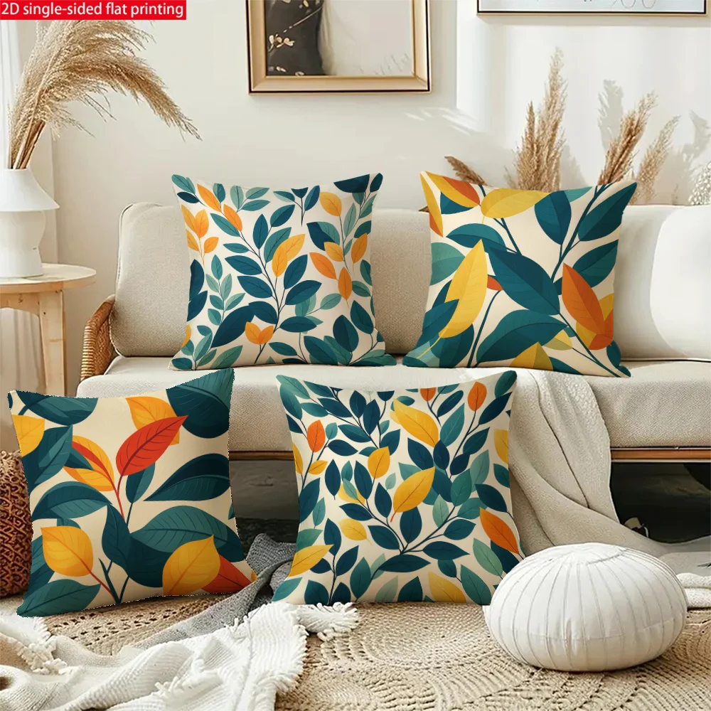 4 piezas, funda  almohada impresa en 2D, suministros para el hogar y la cocina, ropa  cama, coración l hogar, fundas