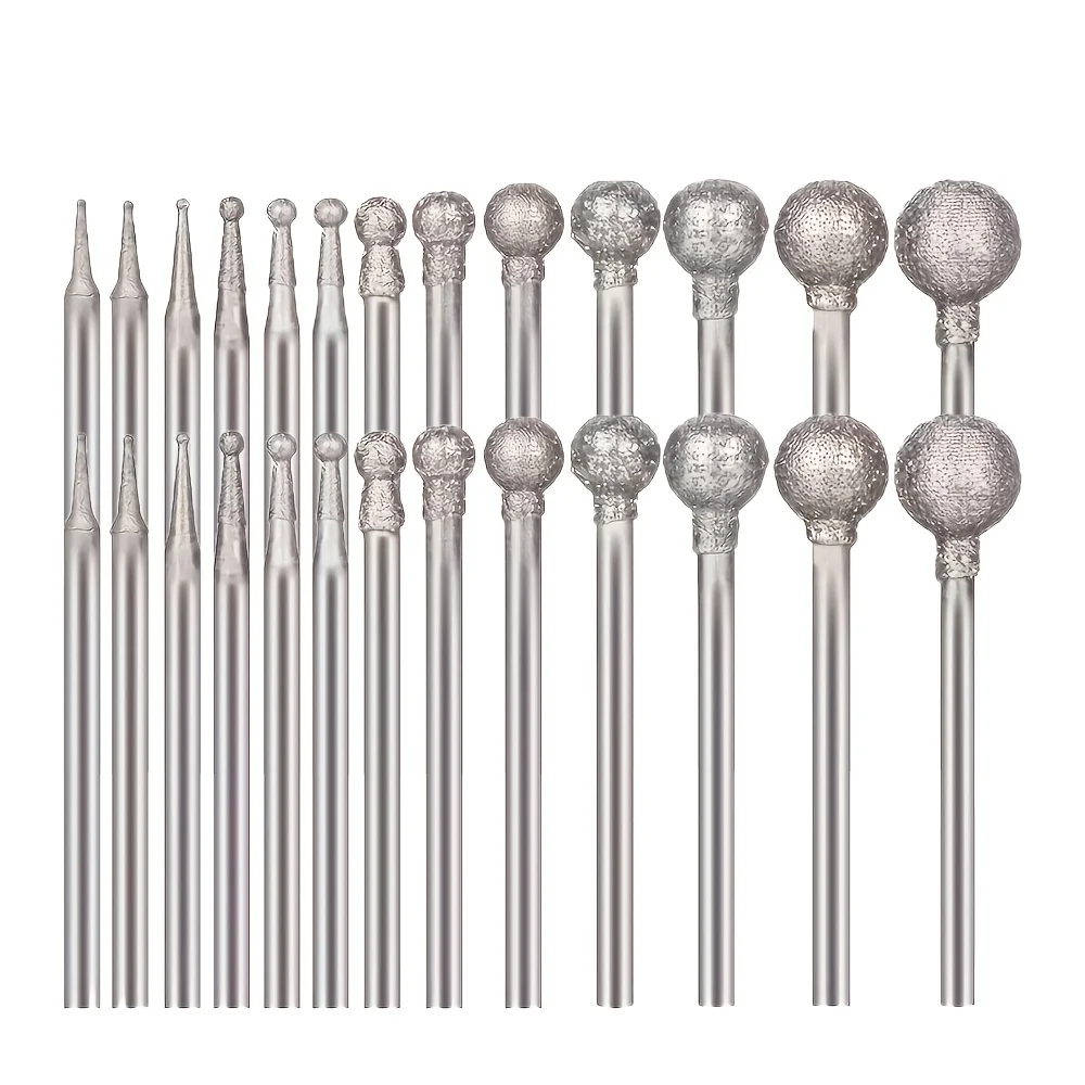 26-teiliges Set Diamantschleifköpfe für die Jade-Gravur.