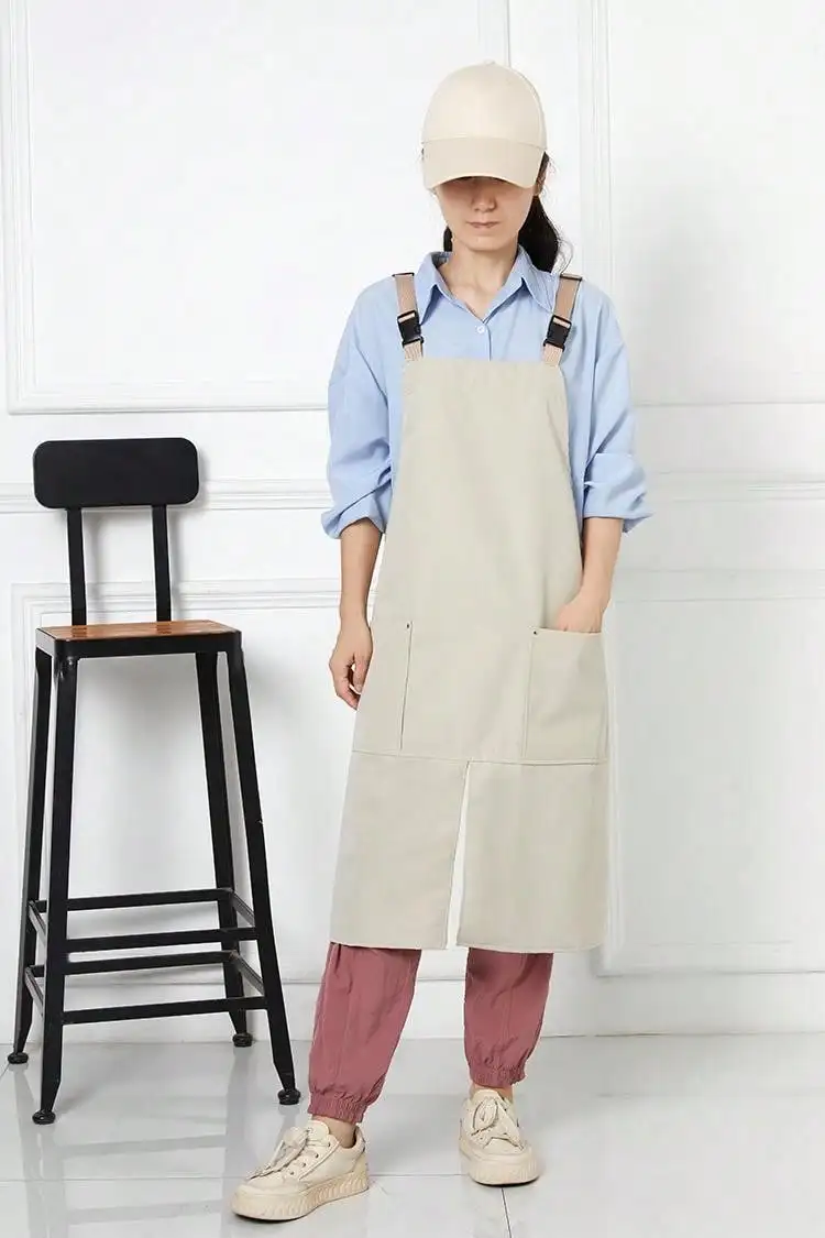 Waterproof Kitchen Aprons For Woman Men Chef Work Apron For Grill Restaurant Bar Shop Cafes Beauty Nails Studios Uniform