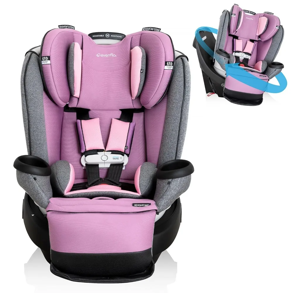 

Gold Revolve360 Extend All-in-One Rotational Car Seat with SensorSafe (Opal Pink)