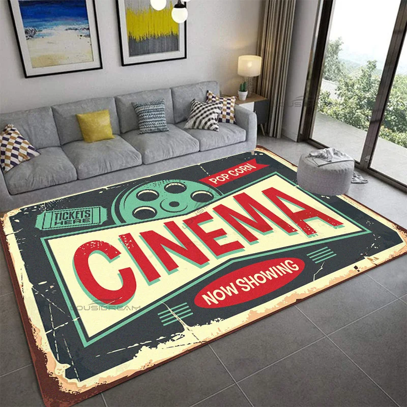 Movie Film Clap Board Patterns Decorative Carpet Screening Room Floor Pad Can Customize Rug Living Room Cushion Door Pad