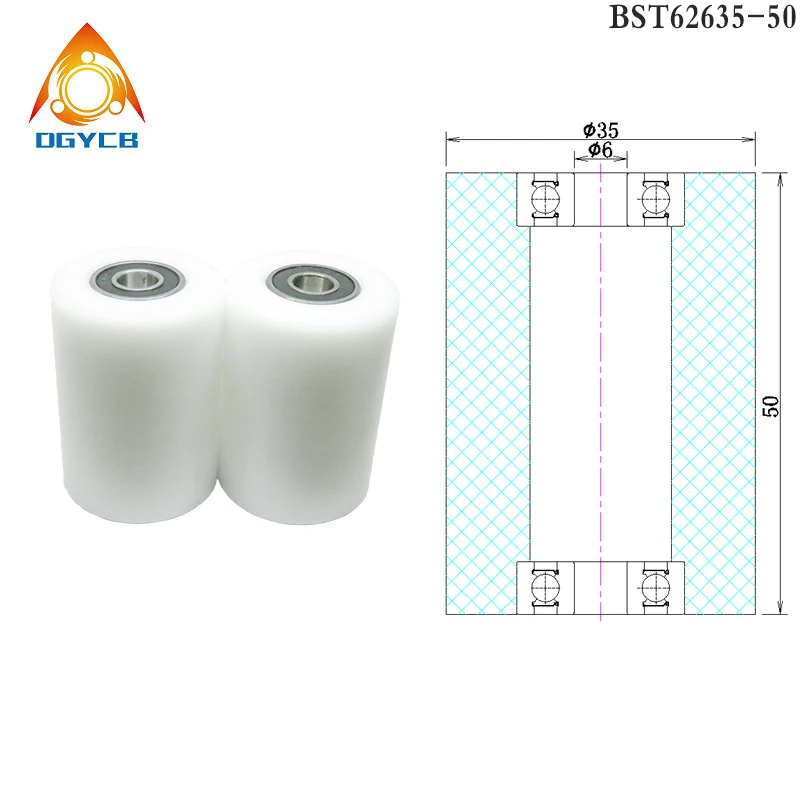 1 шт. 6x30x50 подшипник из полиформальдегида, флэш-пластиковый приводной шкив 6*30*50, двусторонний подшипник, нейлоновое направляющее колесо