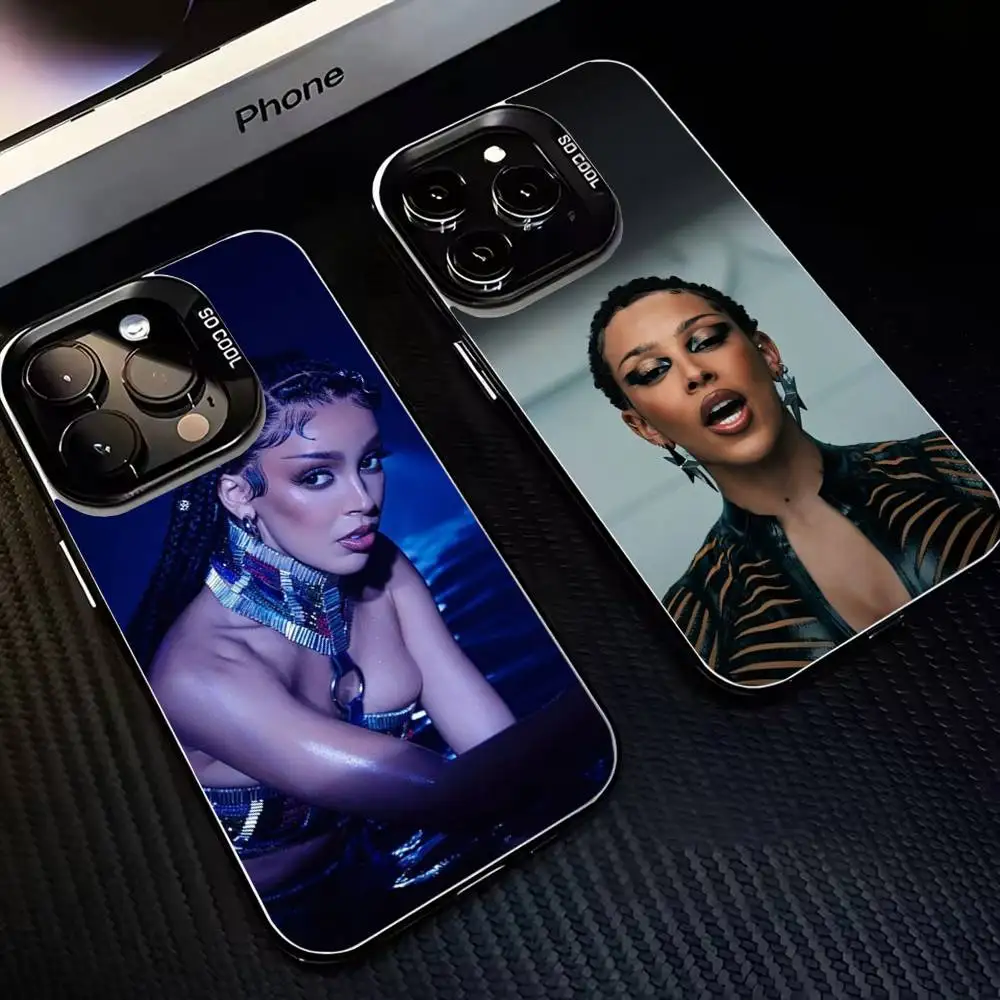 

Rapper Doja Cat Phone Case For iPhone 16,15,14,13,12,11,Mini,Pro,MAX Black Matte Shockproof Cover