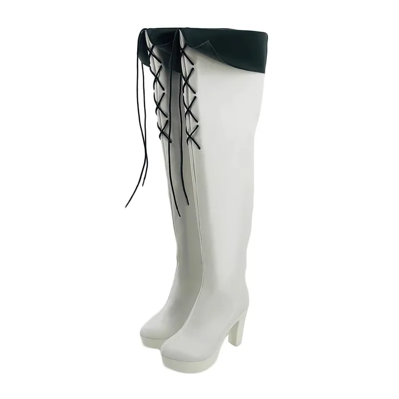 Akame Ga Kill Esdeath Cosplay Costume Shoes Anime Handmade Faux Leather Boots