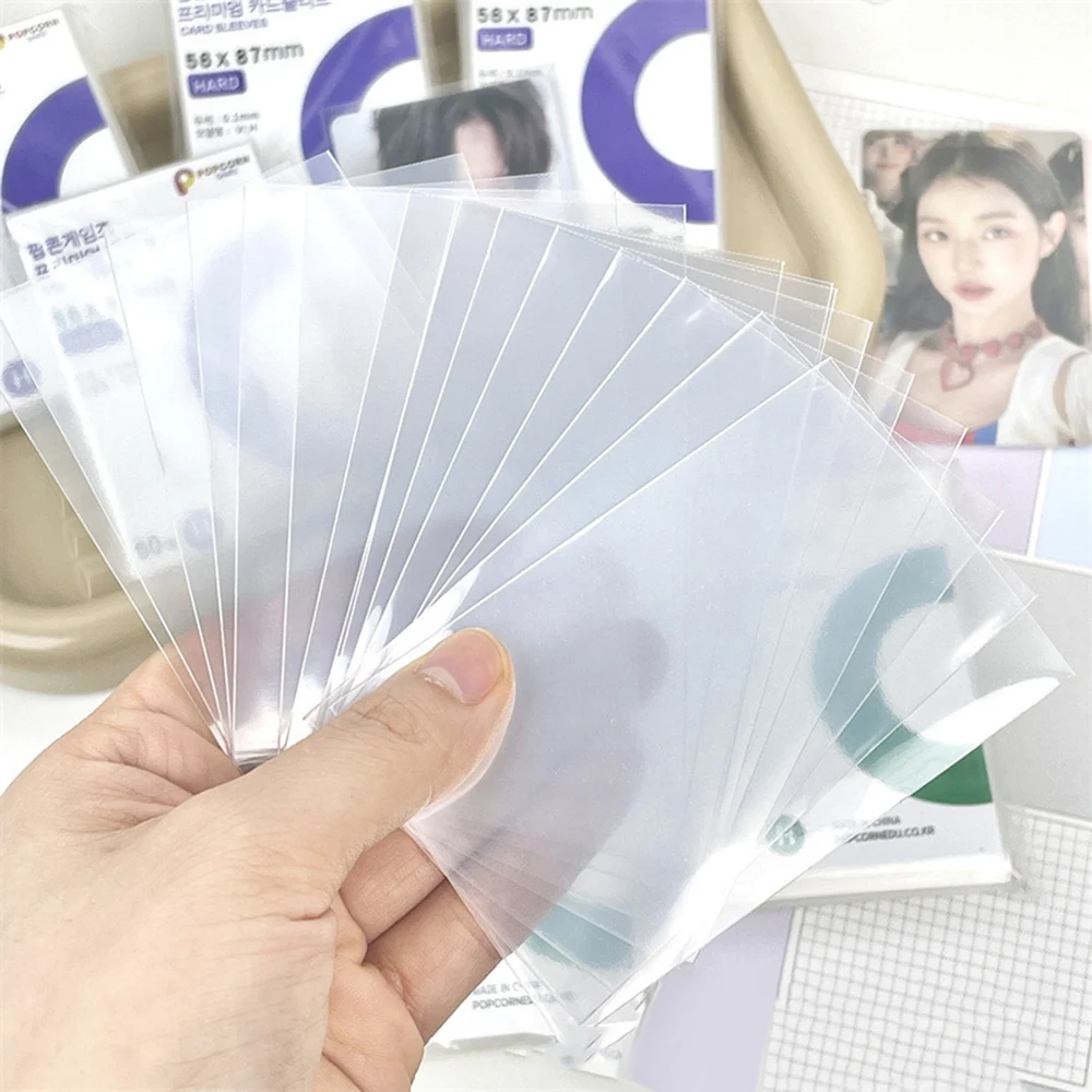 

50Pcs Card Sleeves photcards Clear Protector Korean shield board games tarot cards Three Kingdoms Poker Multi-size Toploader