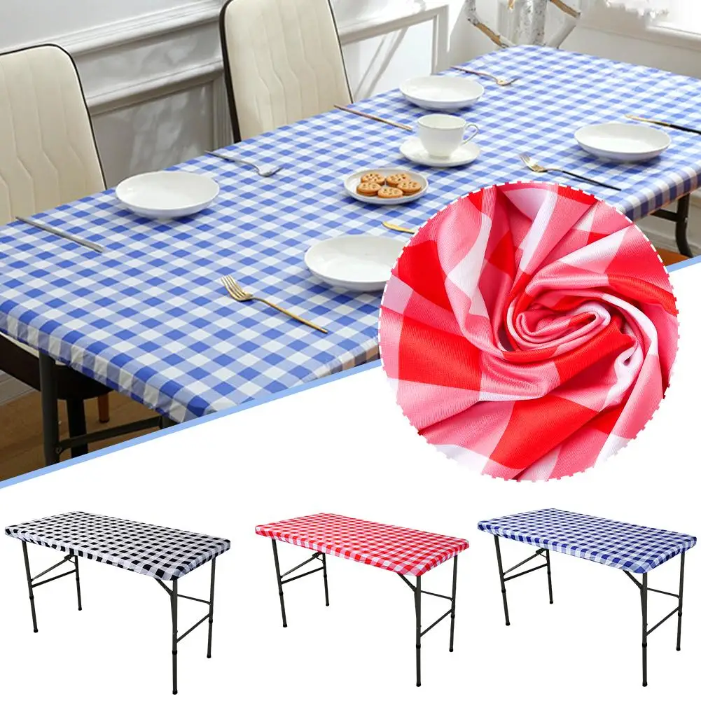 Pvc Table Cover Rubber Band Outdoor Dustproof Waterproof Tablecloth Protective To Picnic Clean Elastic Printed Cover Easy N7C1