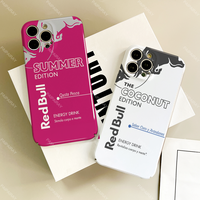 R-Rred phone case For iPhone 16 15 14 13 12 11 Plus Pro Max Mini Glossy HD Hard BB-Bull Cover Film Shell Energy Drink