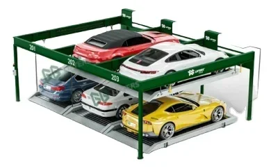 Automatic Smart Rotary Puzzle Parking System with Hydraulic Lift