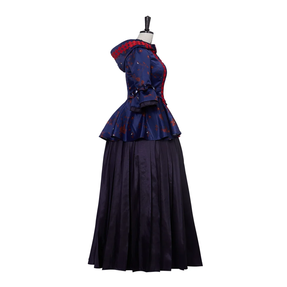 TV Series Outlander Cosplay Costume Medieval Hooded Tops Skirt Suits Halloween Carnival Party Ball Gowns Female Custom Made view 3