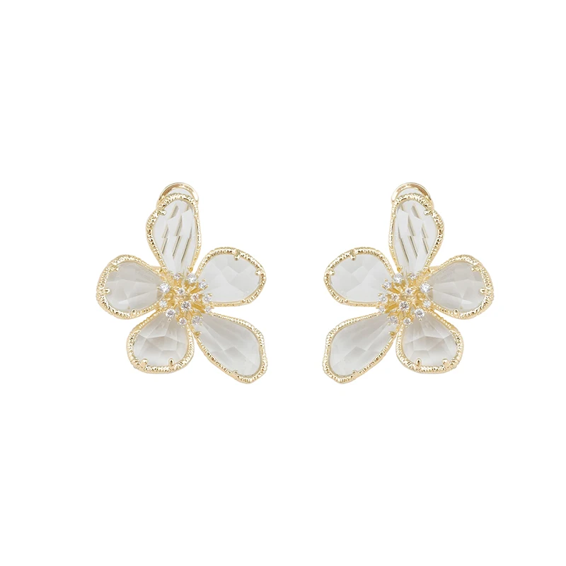 

Серьги-гвоздики из серебра 925 пробы с иглами для тяжелой промышленности, супер вспышка, серьги-гвоздики с преувеличенным цветком, супер фея, осень и зима