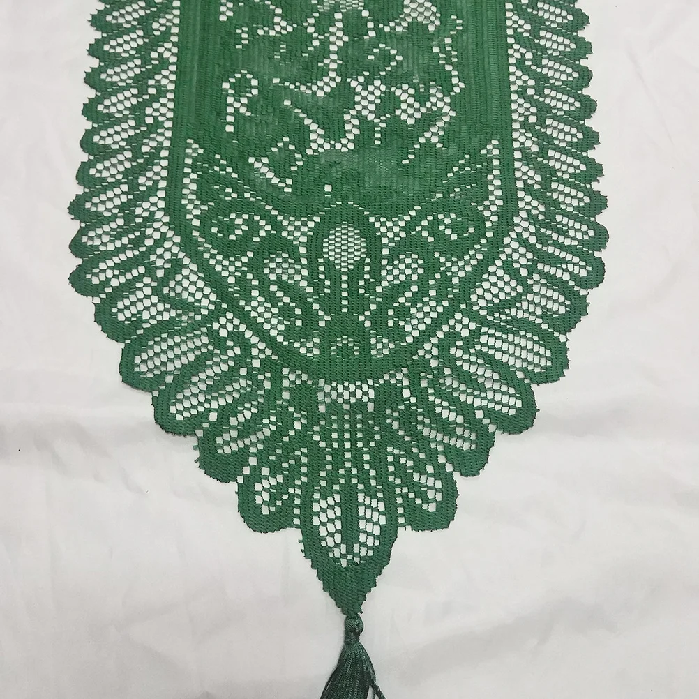 

Green Tablecloth 33X90Cm Hollow Out Design Saint Patrick'S Day Party Decoration For Buffet Dining Picnic Table Cover