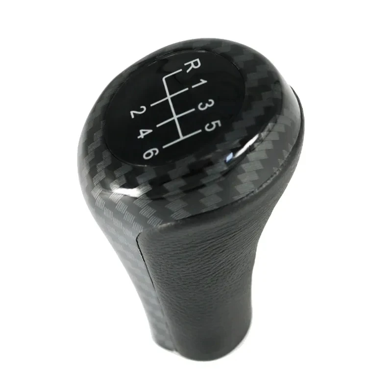 Gear Shift Knob for BMW 3 5 6 Series E30 E36 E46 E53 E60 E61 E63 E65 E83 E87 E90 E91 E92 X1 X3 X5 Matte Carbon Fiber Chromed Pen