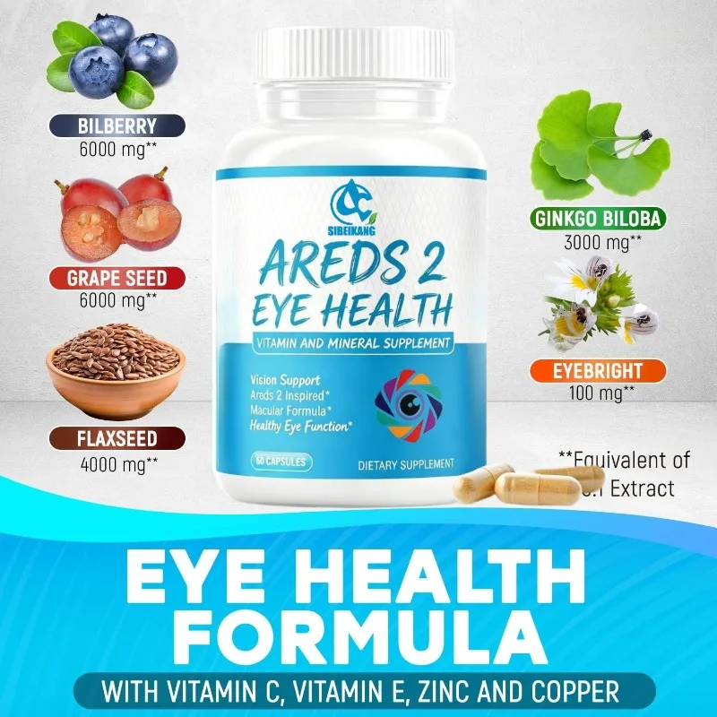AREDS 2 Eye Vitamin and Mineral Supplement Capsule Containing Lutein, Vitamin C, Zeaxanthin, Zinc, and Vitamins